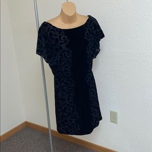 Black velvety dress